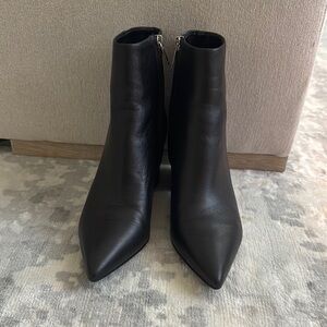 Black Leather Ankle Boots